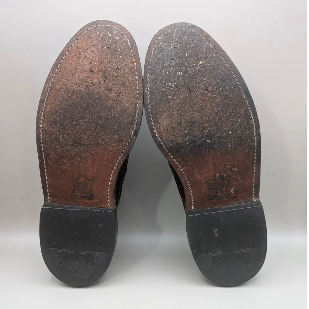 Vtg Dexter Dark Burgandy Wingtip Oxfords 100% Leather Made in the USA Size 8 1/2